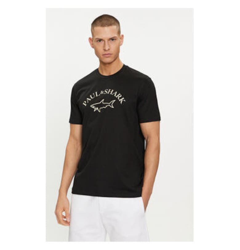 Мъжка тениска -  303513696 - Памук - Черен - Черен Paul Shark