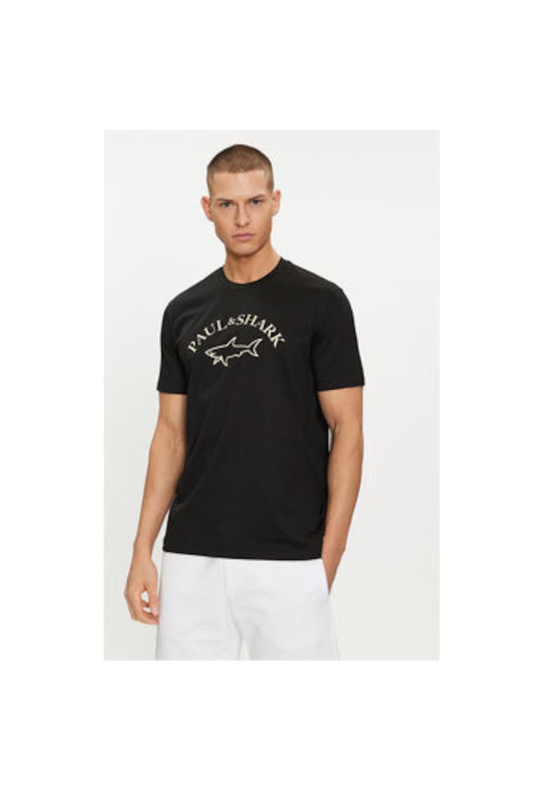 Мъжка тениска - 303513696 - Памук - Черен - Черен Paul Shark