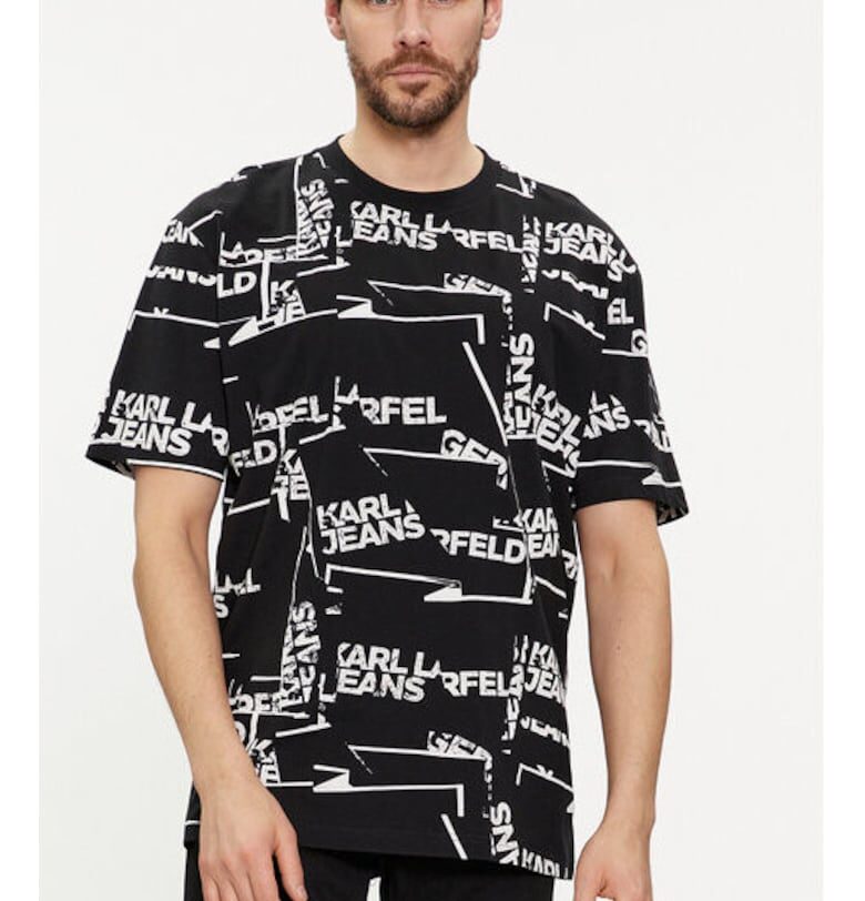 Мъжка тениска -  303589233 - Органичен памук - M INTL - Черен KARL LAGERFELD JEANS