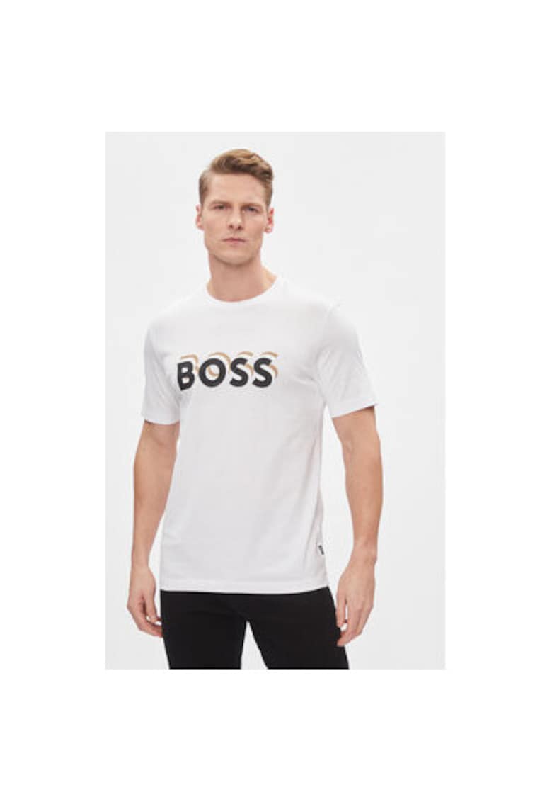 Мъжка тениска - 303638269 - Памук - Бяла BOSS
