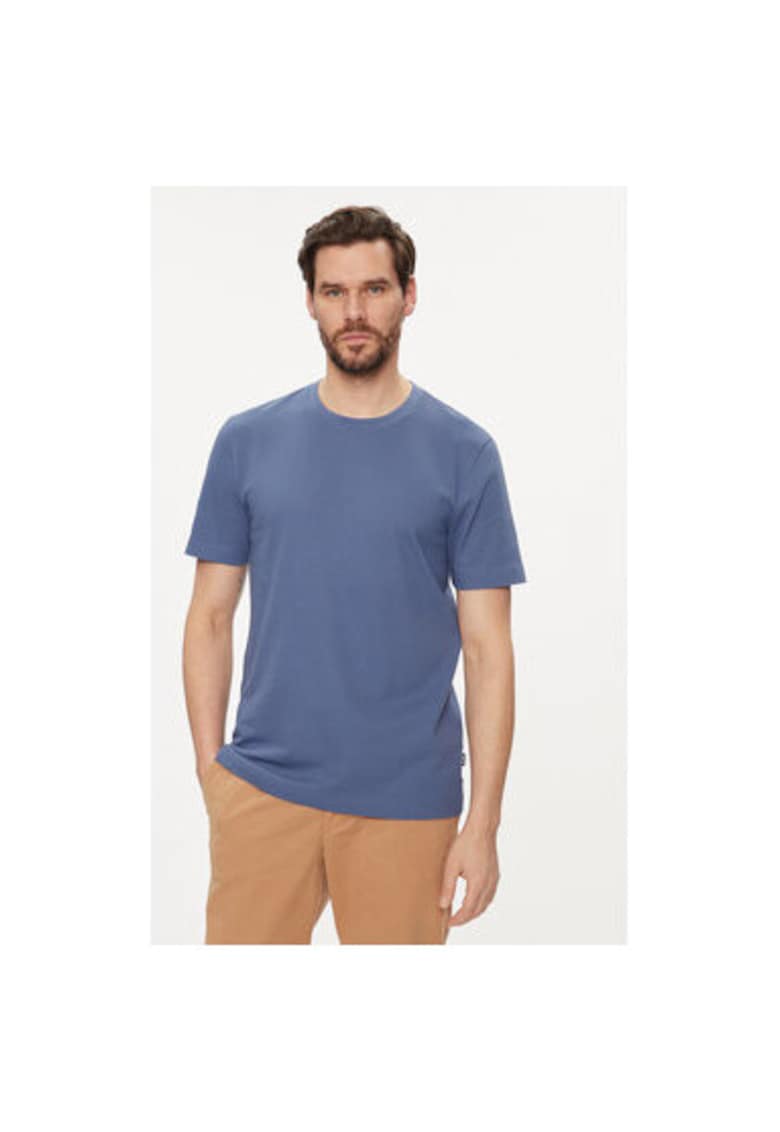 Мъжка тениска - 303638931 - Памук/Полиестер - Синя - Син BOSS