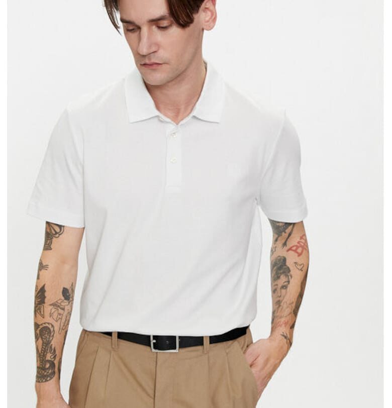 Мъжка тениска -  303667870 - Памук - Бяла - Бял Baldessarini