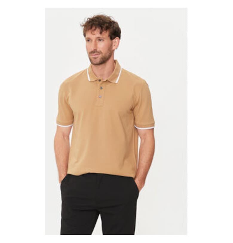 Мъжка тениска -  303673635 - Памук - Бежов - Бежов BOSS