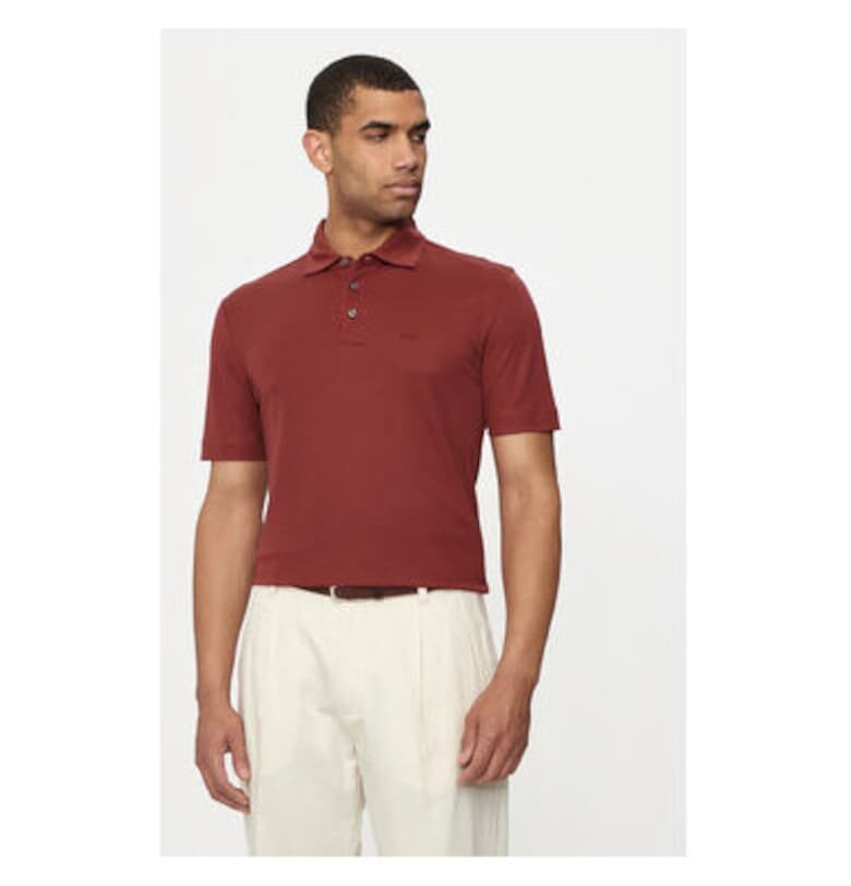 Мъжка тениска -  303673888 - Лиосел - Черна - Червен BOSS