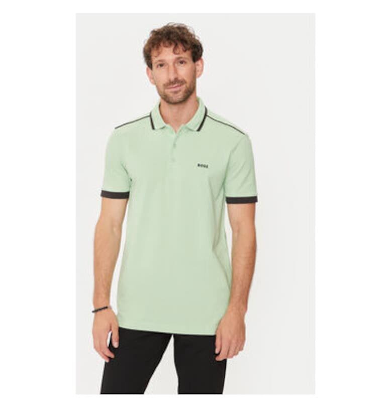 Мъжка тениска -  303677060 - Памук - Зелен - Зелен BOSS