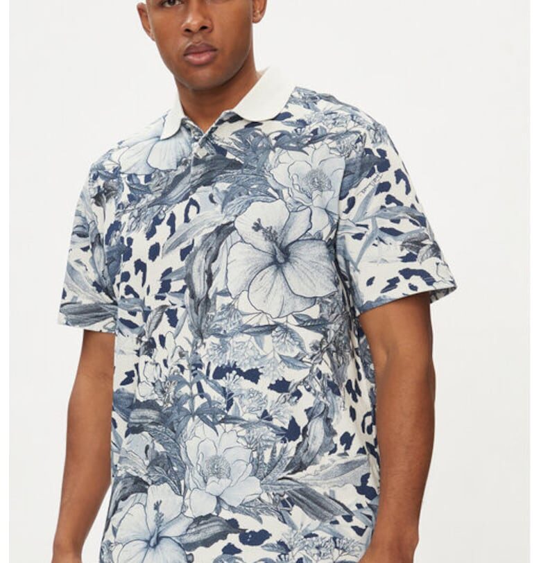 Мъжка тениска -  303691615 - Памук - Син - Син JUST CAVALLI