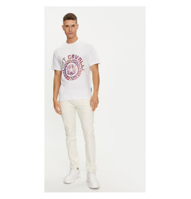 Мъжка тениска -  303694456 - Памук - Бяла - Бял JUST CAVALLI