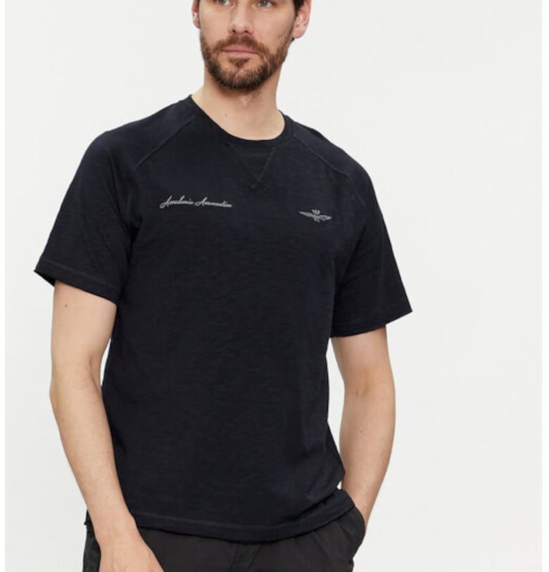 Мъжка тениска -  303711900 - Памук - Син - Син Aeronautica Militare