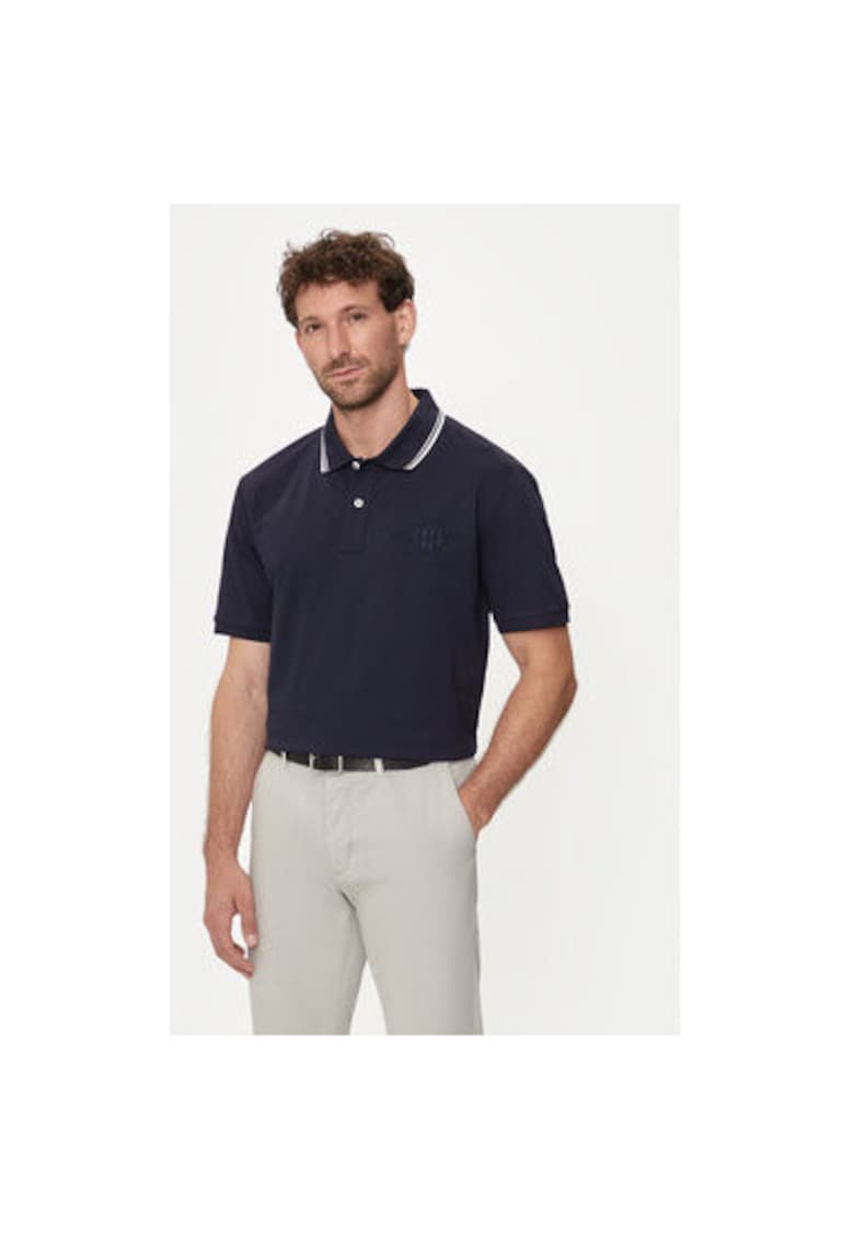 Мъжка тениска - 304006302 - Памук - Син - Син Gant