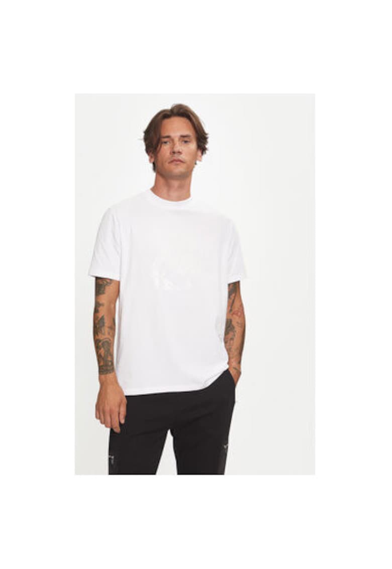 Мъжка тениска - 304306167 - Памук - Бяла - Бял Karl Lagerfeld