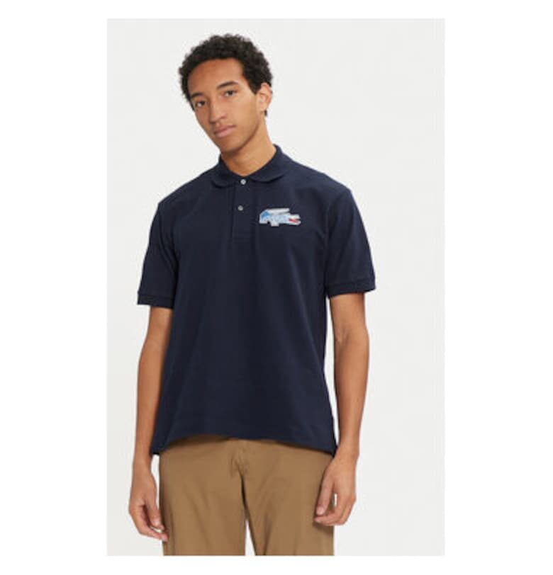 Мъжка тениска -  304592126 - Органичен памук - Син - Син Lacoste