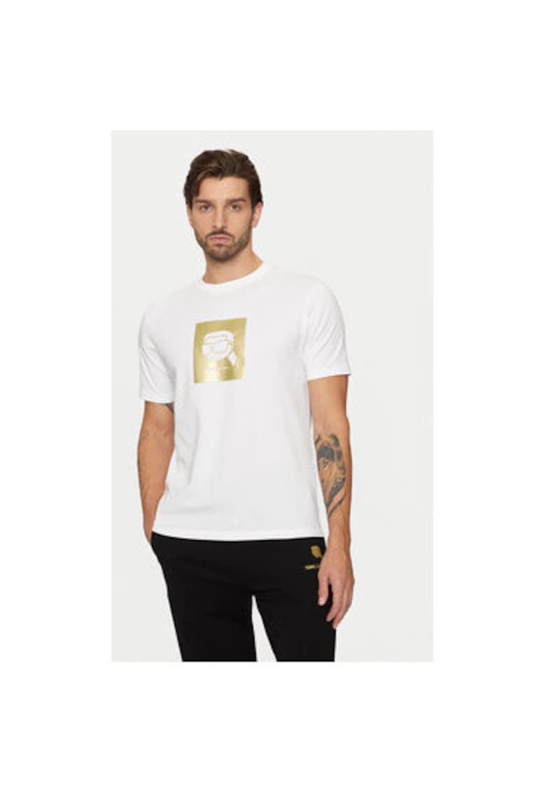 Мъжка тениска - 304612480 - Памук - Бяла - Бял Karl Lagerfeld