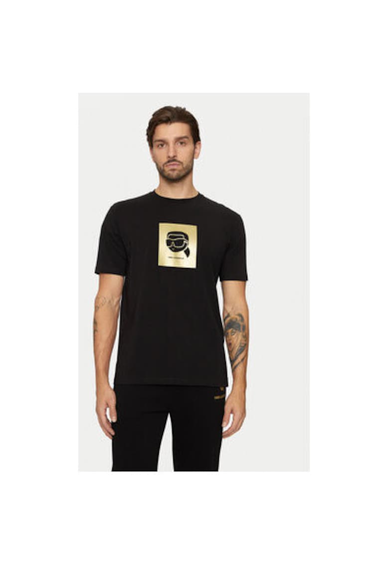 Мъжка тениска - 304612503 - Памук - Черен Karl Lagerfeld