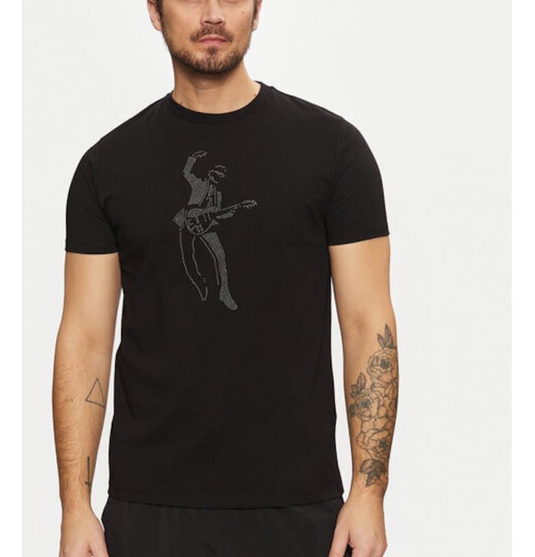 Мъжка тениска -  304613159 - Органичен памук - Черна - Черен Karl Lagerfeld