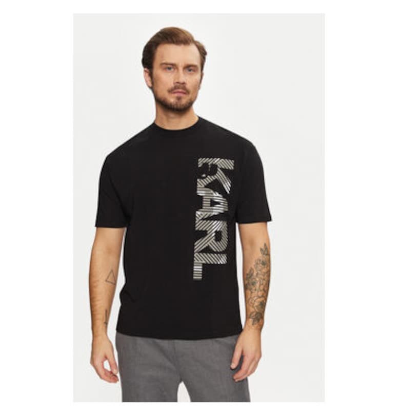 Мъжка тениска -  304613258 - Органичен памук - Черна Karl Lagerfeld