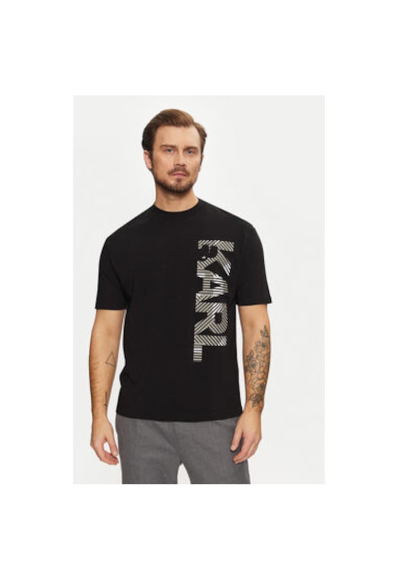 Мъжка тениска - 304613258 - Органичен памук - Черна Karl Lagerfeld
