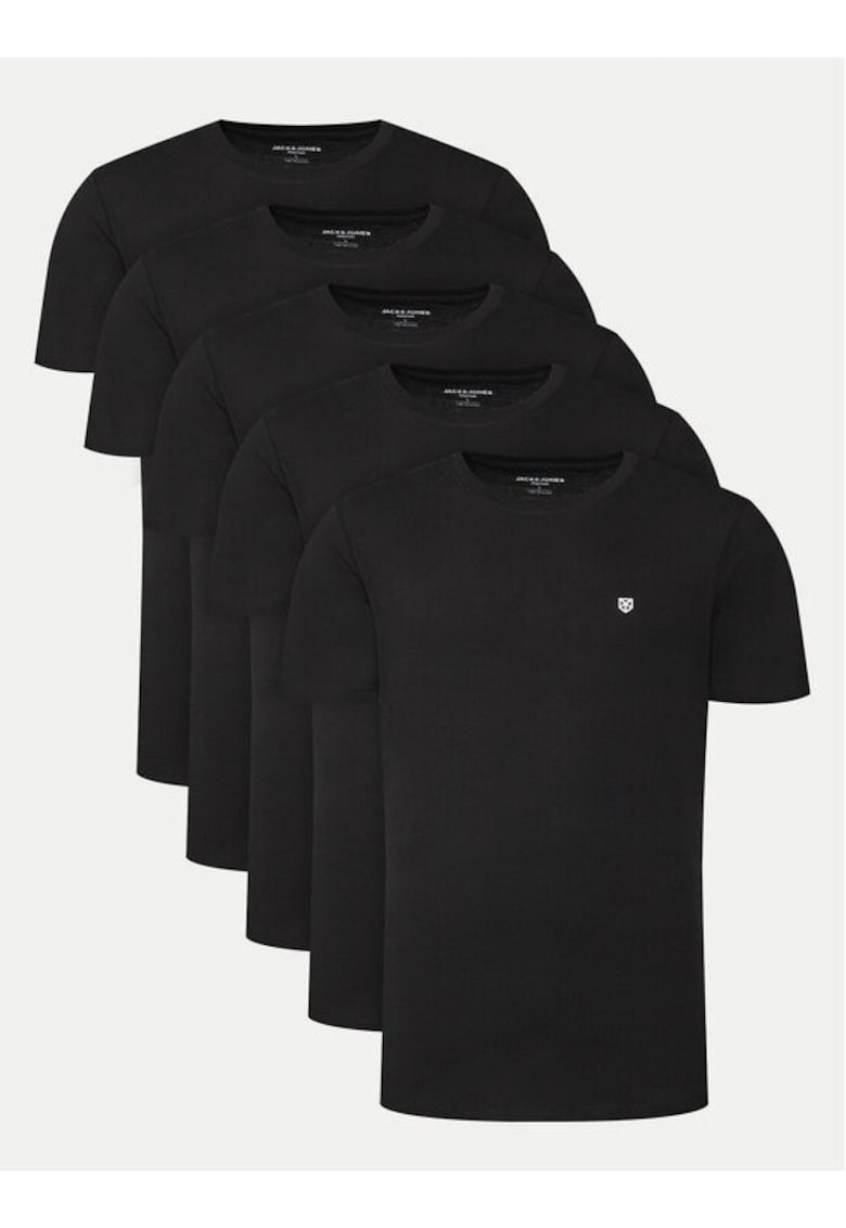 Мъжка тениска - 304907883 - Памук - Черен - Черен Jack and Jones