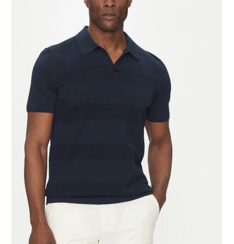 Мъжка тениска -  305100078 - памук - син - Син Hechter Paris