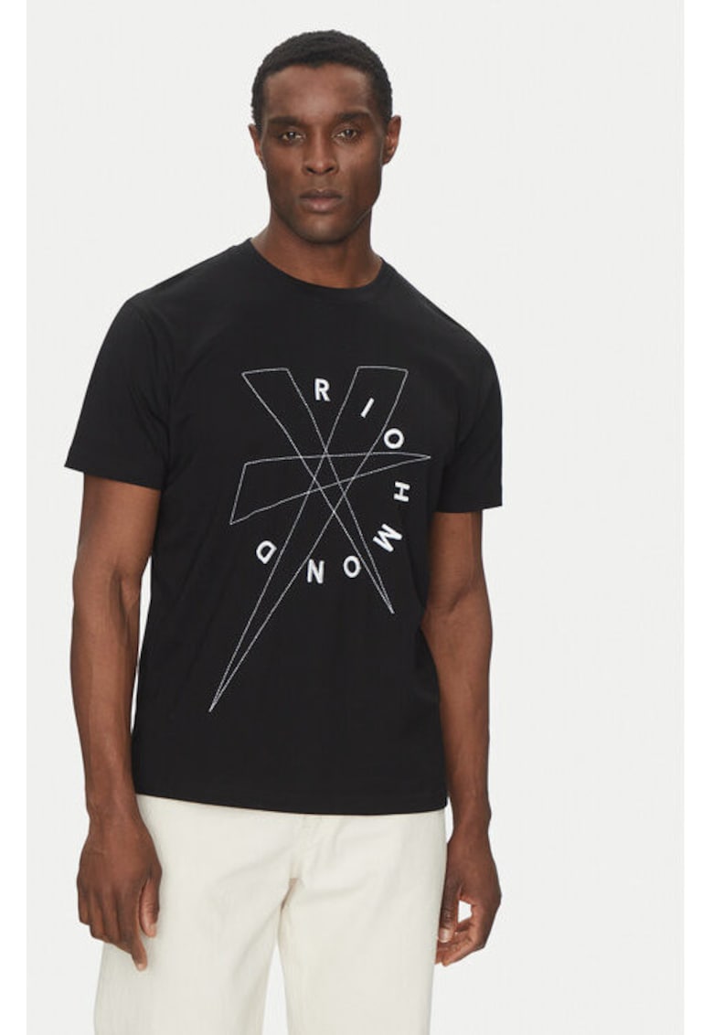 Мъжка тениска - 305347862 - Памук - Черен - Черен John Richmond