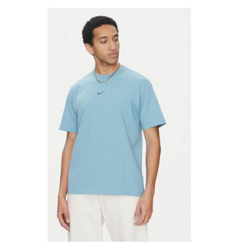 Мъжка тениска -  305365514 - Памук - Син Nike