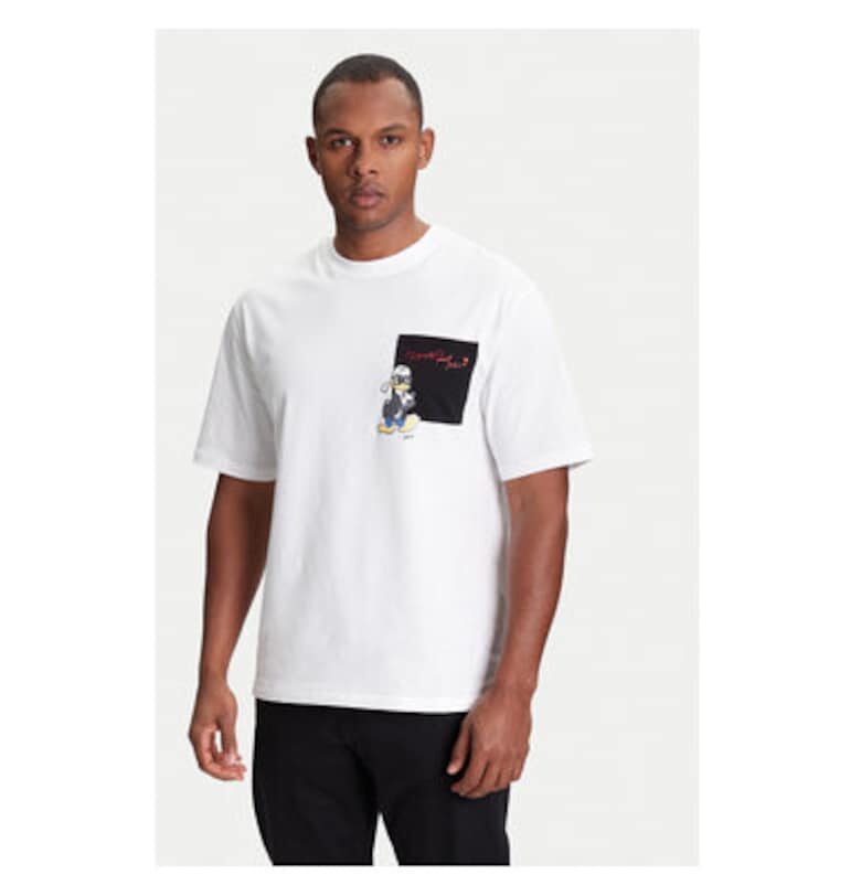 Мъжка тениска  755097 553270 - Органичен памук - Бяла - Бял Karl Lagerfeld