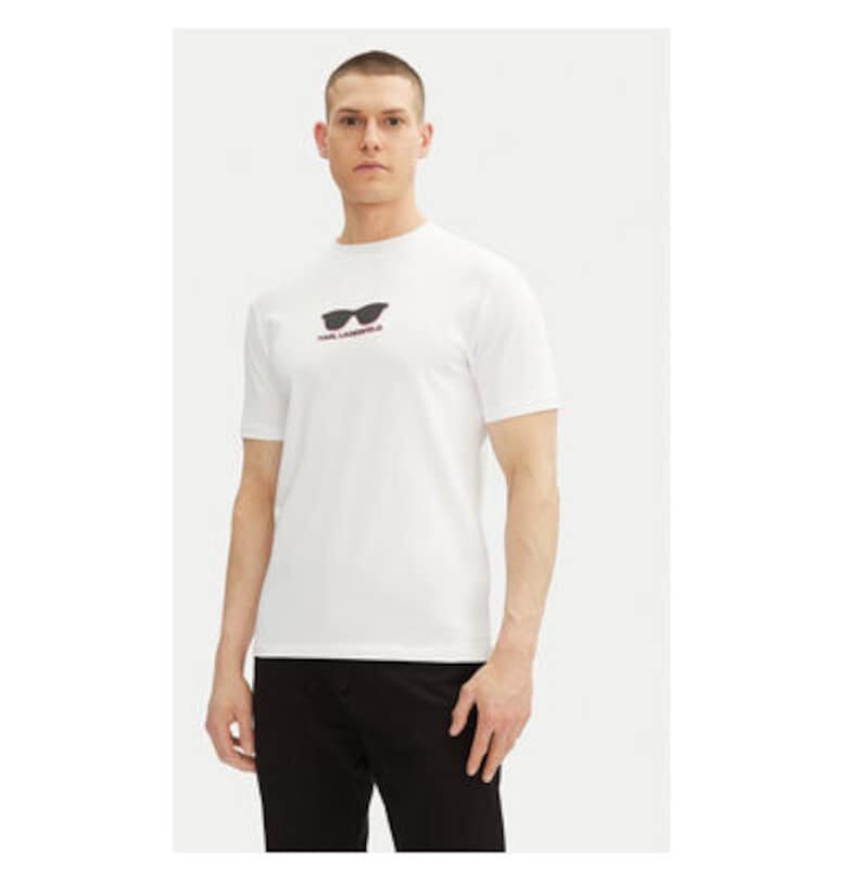 Мъжка тениска  755400 552235 - бяла Karl Lagerfeld