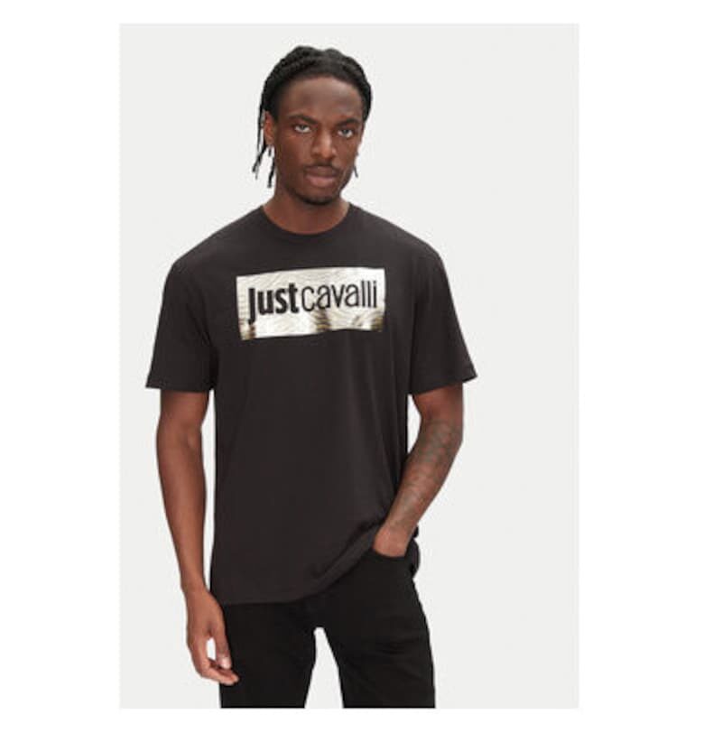 Мъжка тениска  78OAHT15 CJ500 - Памук - Черен - Черен JUST CAVALLI