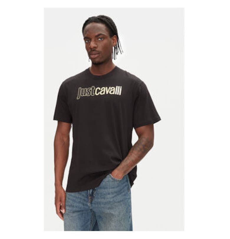 Мъжка тениска  78OAHT16 CJ500 - Памук - Черен - Черен JUST CAVALLI