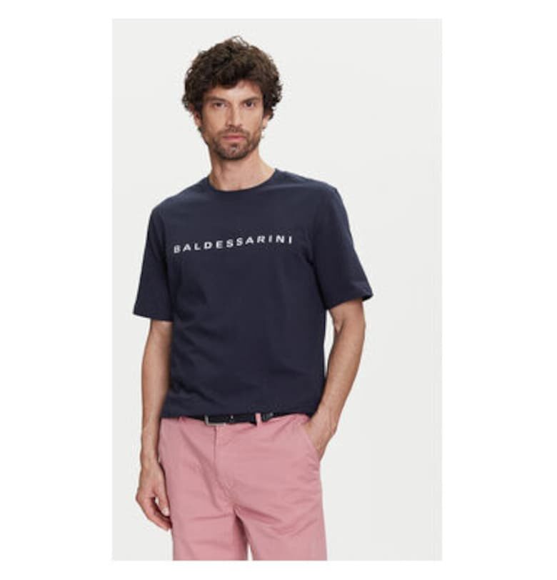 Мъжка тениска  B4 20082.5293 - Памук - Тъмносин - Тъмносин Baldessarini
