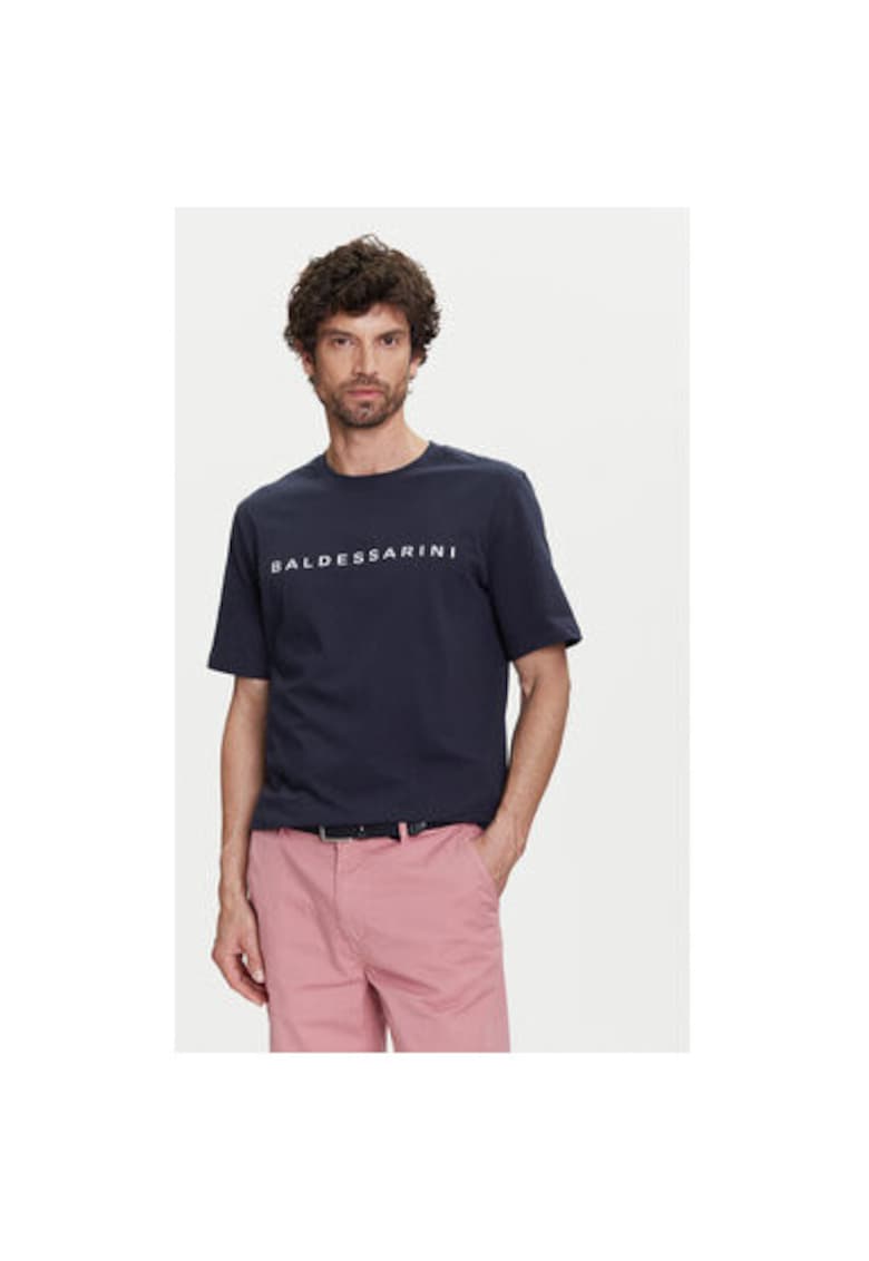 Мъжка тениска B4 20082.5293 - Памук - Тъмносин - Тъмносин Baldessarini