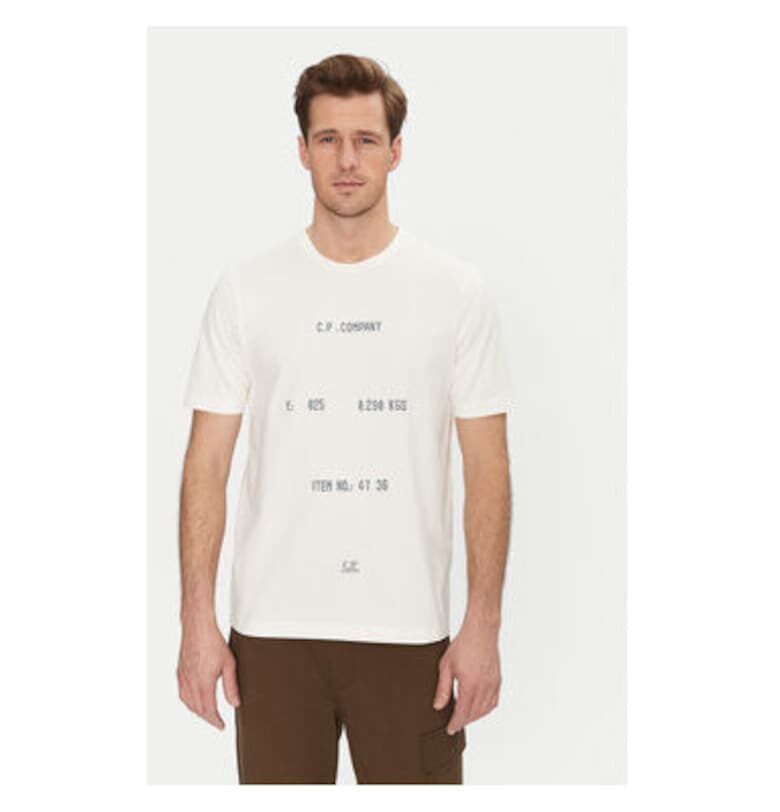 Мъжка тениска CP Company - 18CMTS107A110301W - Памук - Бяла C P Company