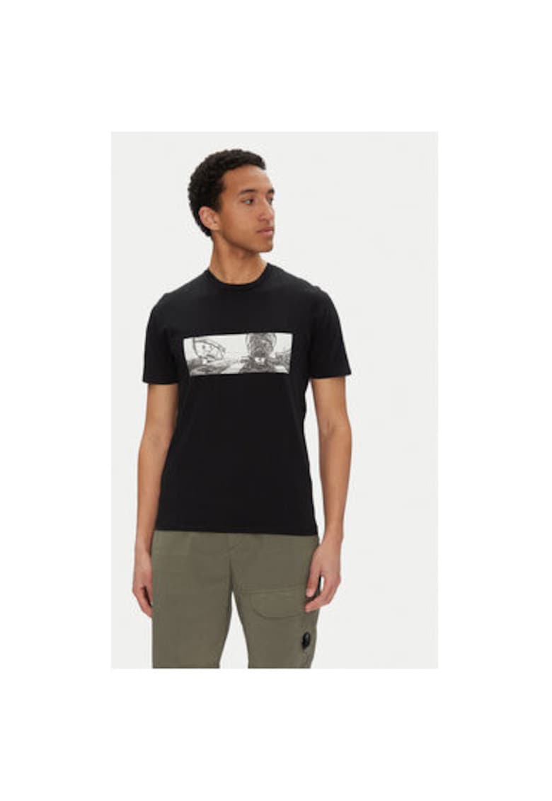 Мъжка тениска CP Company - 18CMTS319A005431G - памук - черна - Черен C P Company