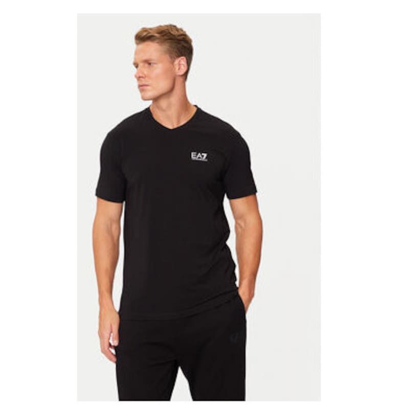 Мъжка тениска - Emporio Armani  304213007 - Памук - S INTL - Черен EA7