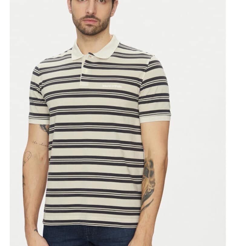 Мъжка тениска - Marc O'Polo - 304865404 - Органичен памук - Бежов - Бежов marc o polo