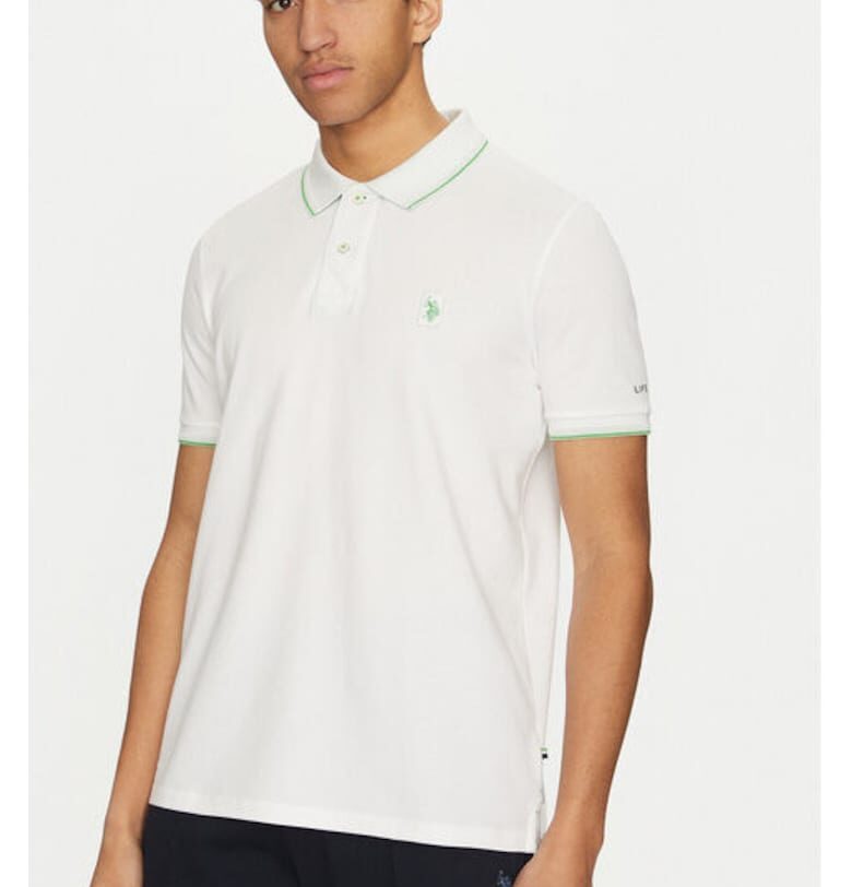 Мъжка тениска - US Polo Assn. - 305230331 - Органичен памук - Бяла - Бял US Polo Assn