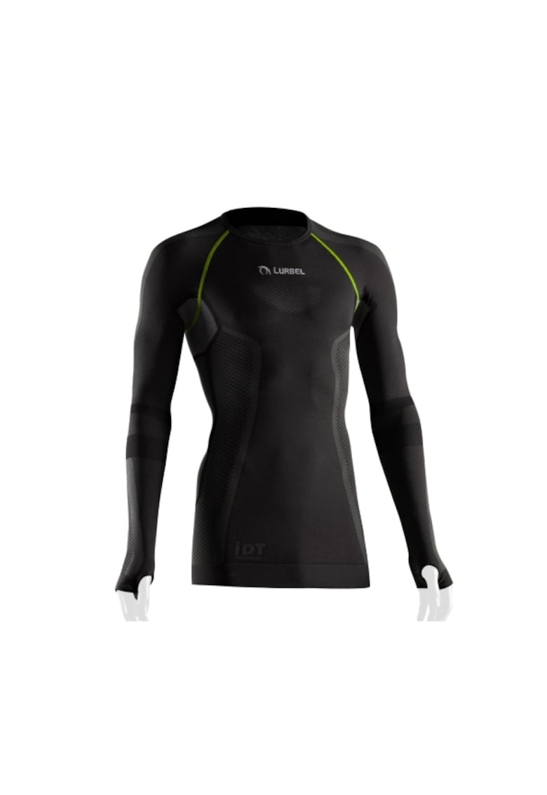 Мъжка термо тениска с дълъг ръкав - Cristallo - тъмно сиво-зелена Lurbel