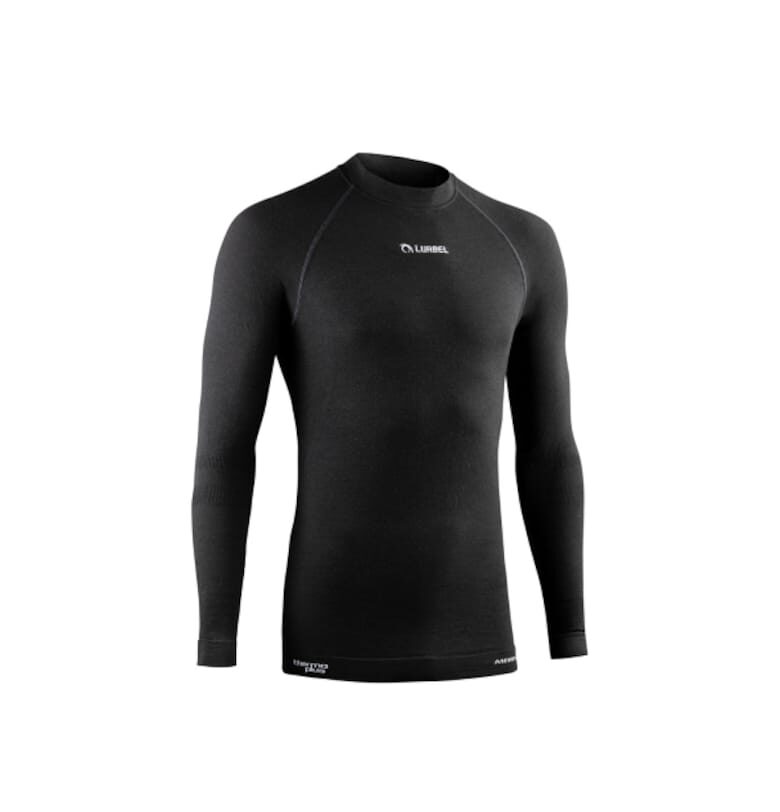 Мъжка термо тениска с дълъг ръкав -  Merino - черна Lurbel