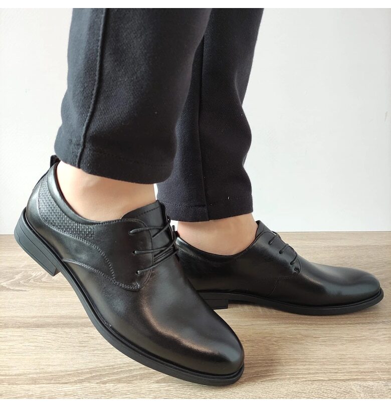 Мъжки Елегантни Обувки  999655 Черни - Черни - Черен Mels