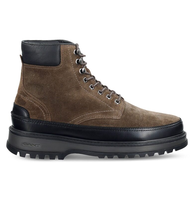 Мъжки боти  естествена кожа - кафяво/черно Gant