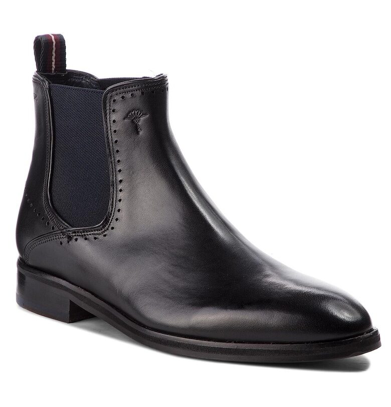 Мъжки боти -  естествена кожа - черен Joop