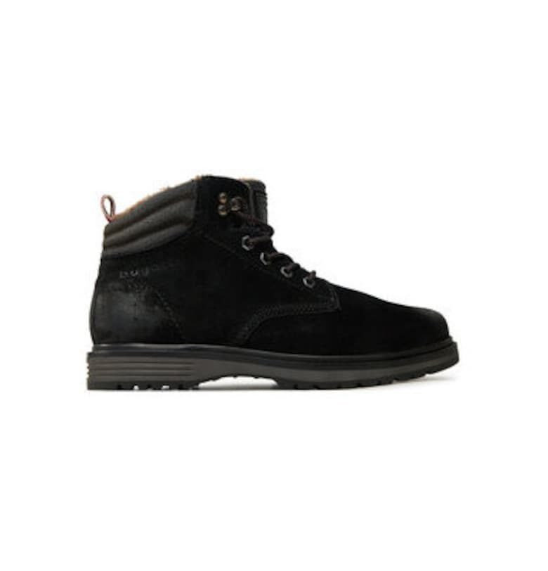 Мъжки ботуши -  304133336 - Естествена кожа - Черен - Черен Bugatti