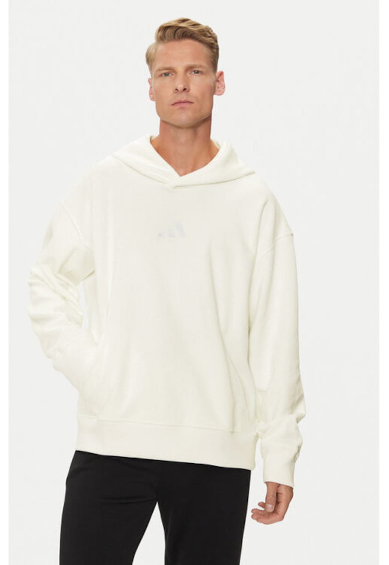 Мъжки бял памучен суитшърт - Бял adidas