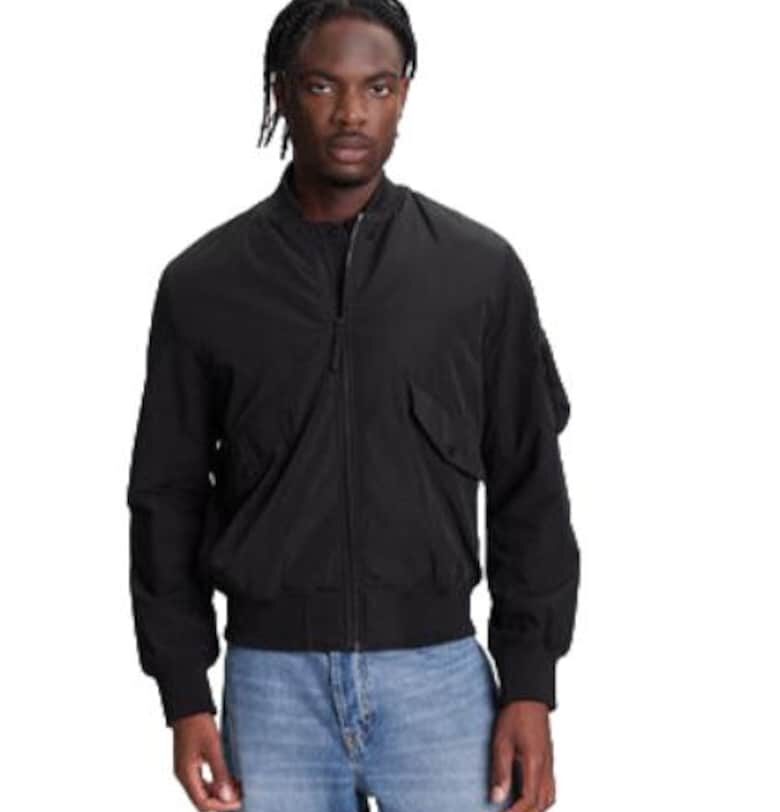 Мъжки връхни дрехи  полиестер - черно - Черен United Colors of Benetton