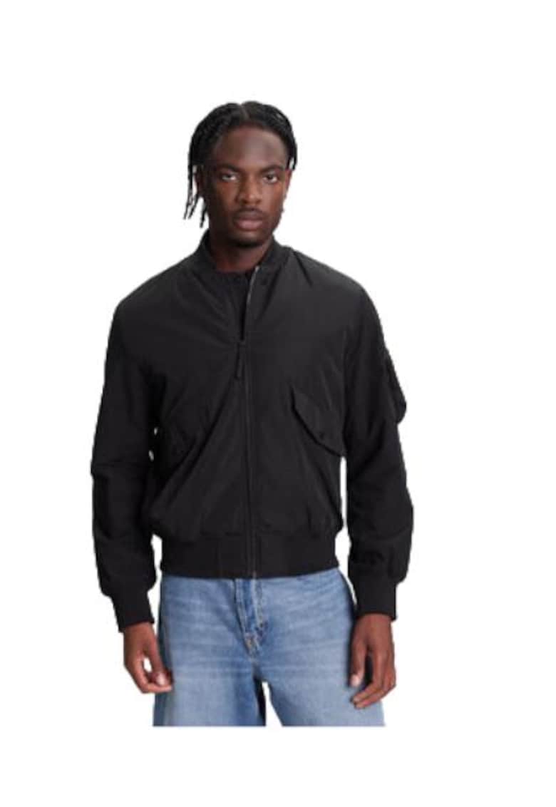 Мъжки връхни дрехи полиестер - черно - Черен United Colors of Benetton