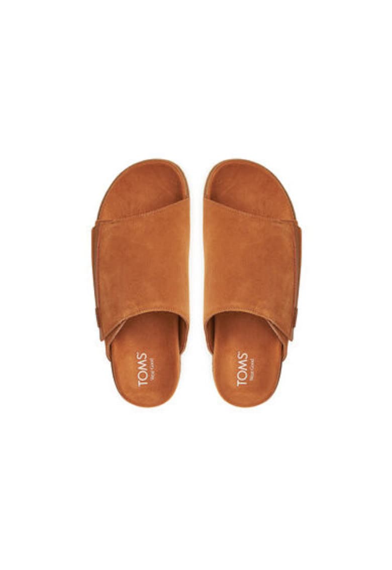 Мъжки джапанки 10022037 - Естествена кожа - Кафяви - Кафяв TOMS