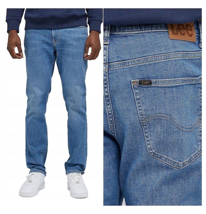 Мъжки дънки -  Brooklyn - Памучни - Дълги - Мъжки - Стандартна кройка - W30-L34 US - Сини Lee