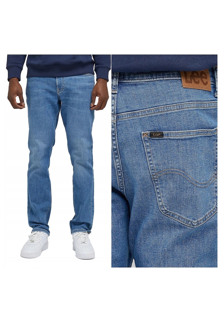 Мъжки дънки - Brooklyn - Памучни - Дълги - Мъжки - Стандартна кройка - W30-L34 US - Сини Lee