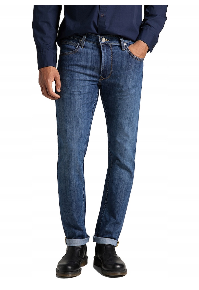 Мъжки дънки Daren - памук/еластан - прави - сини Lee