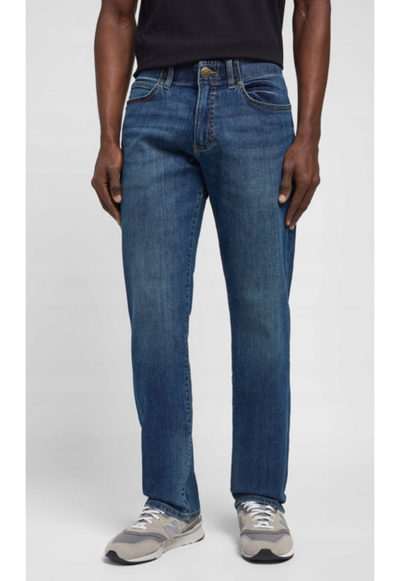 Мъжки дънки Extreme Motion - памук/лиосел/еластан - прави - син Lee