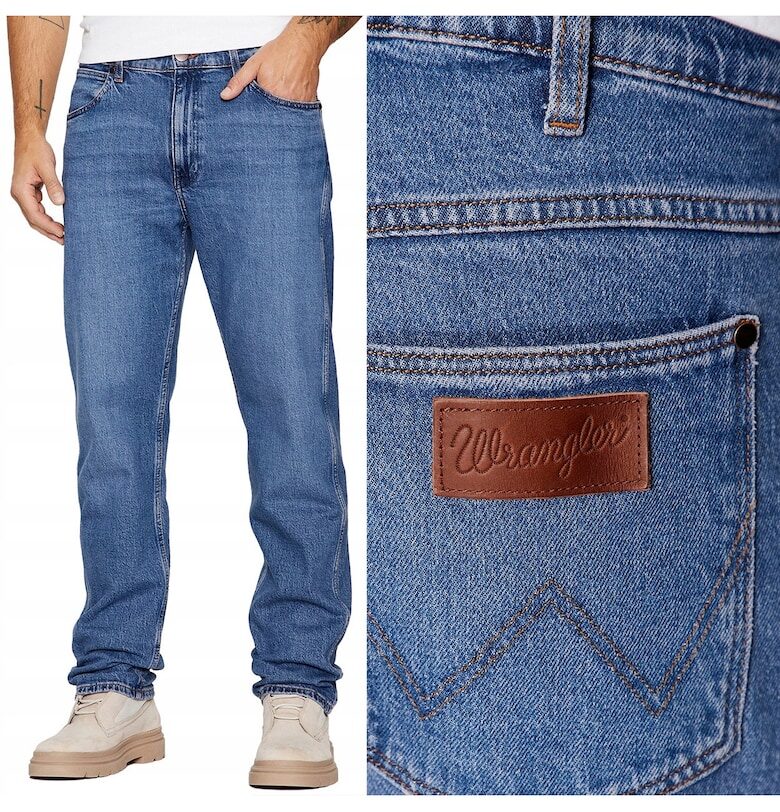 Мъжки дънки  Frontier Relaxed Straight - сини - W31 L32 - леко еластични Wrangler